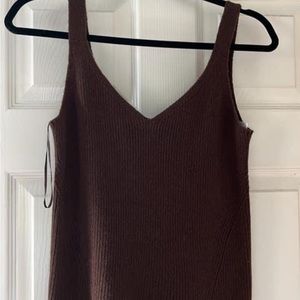 Brown sweater tank